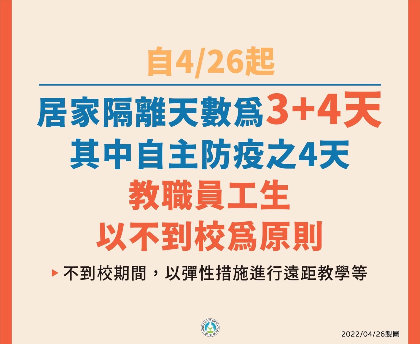 居隔七天不上學